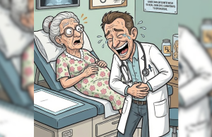 One day an old lady went to the doctor